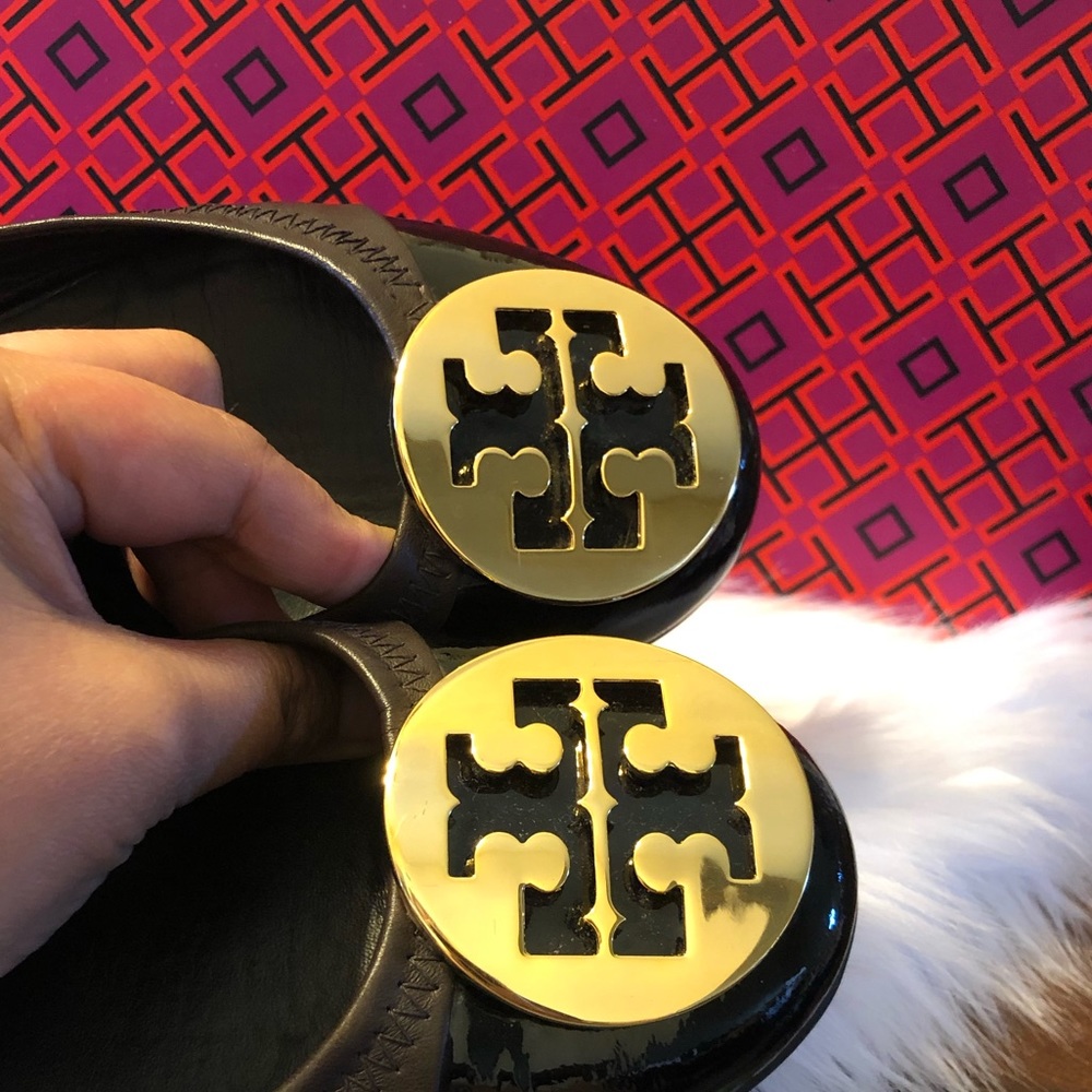 🔥HP🎉🌟Tory Burch Reva Capped Toe Flats - Picture 3 of 5